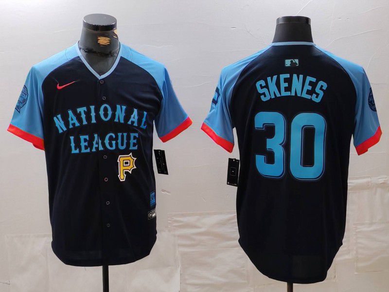 Men Pittsburgh Pirates #30 Skenes Blue All star 2024 Nike MLB Jersey style 4->pittsburgh pirates->MLB Jersey